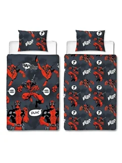 Marvel Deadpool Wahoo Single Duvet Cover And Pillowcase Set