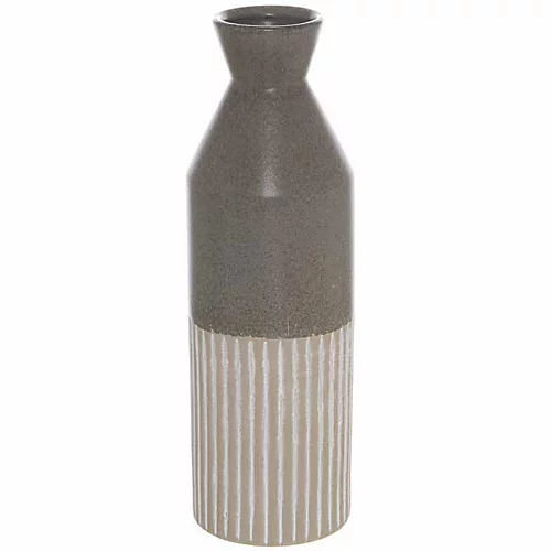 Mason Collection Ellipse Tall Vase - Ceramic - L12 X W12 X H40 Cm - Grey 3 Mason Collection Ellipse Tall Vase - Ceramic - L12 X W12 X H40 Cm - Grey