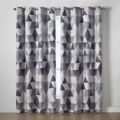 Mo 90" X 90" Charcoal (Ring Top Curtains)