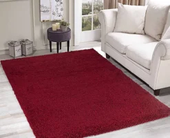 Modern Extra Large Small Soft 5cm Shaggy Non Slip Bedroom Living Room Carpet Runner Area Rug - Red 60 X 110 Cm -DIY modern extra large small soft 5cm shaggy non slip bedroom living room carpet runner area rug red 60 x 110 cm5002389749964 04c MP