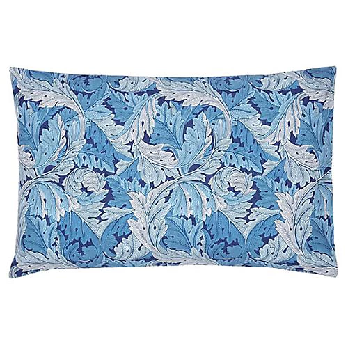 Morris & Co Acanthus Pair Of Standard Pillowcases Woad Blue 4 Morris & Co Acanthus Pair Of Standard Pillowcases Woad Blue - Image 2