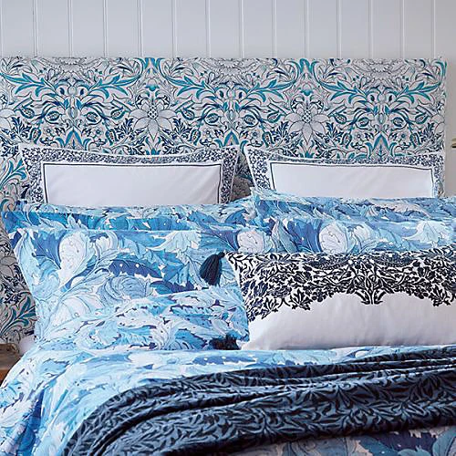 Morris & Co Acanthus Pair Of Standard Pillowcases Woad Blue 5 Morris & Co Acanthus Pair Of Standard Pillowcases Woad Blue - Image 3