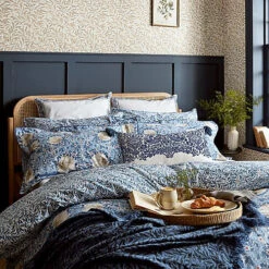 Morris & Co Pimpernel Pair Of Standard Pillowcases Woad Blue -DIY morris co pimpernel pair of standard pillowcases woad blue5016709651844 03c MP