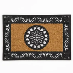 Mudstopper Openshaw 40x60cm Mandala Coir Insert Rubber Mat