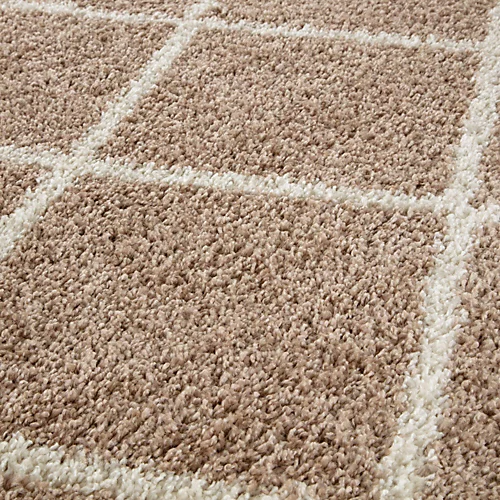Myshaggy Collection Rugs Diamond Design In Beige 383 BI 4 Myshaggy Collection Rugs Diamond Design In Beige 383 BI - Image 2