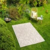 Natural Beige Contemporary Geometric Trellis All-Weather Indoor Outdoor Flatweave Rug 80x150cm -DIY natural beige contemporary geometric trellis all weather indoor outdoor flatweave rug 80x150cm5059815583623 01c MP