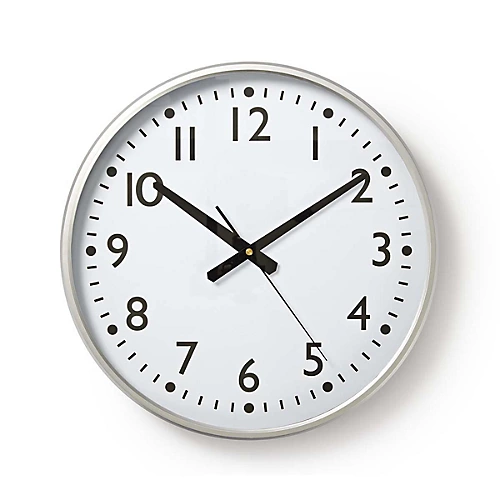 Nedis School Style Quartz Wall Clock 38cm Easy To Read Numbers White 3 Nedis School Style Quartz Wall Clock 38cm Easy To Read Numbers White