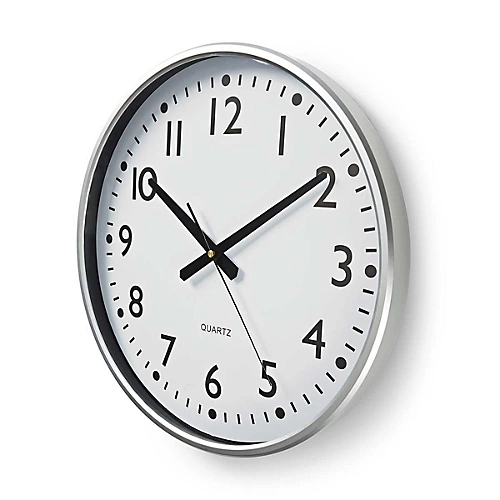 Nedis School Style Quartz Wall Clock 38cm Easy To Read Numbers White 4 Nedis School Style Quartz Wall Clock 38cm Easy To Read Numbers White - Image 2
