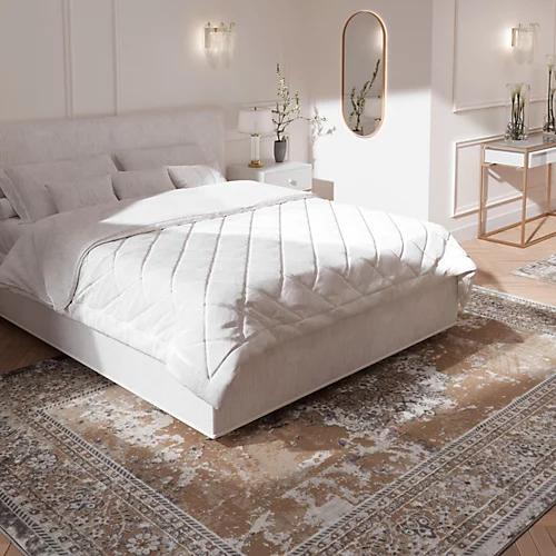 Neutral Beige Traditional Medallion Bordered Living Area Rug 160x230cm 3 Neutral Beige Traditional Medallion Bordered Living Area Rug 160x230cm