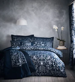 Oak Tree Midnight Blue King Duvet Cover And Pillowcases