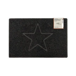 Oseasons Star Medium Embossed Doormat In Black