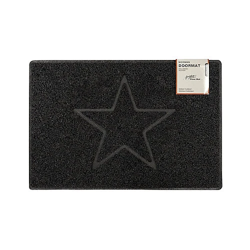 Oseasons Star Medium Embossed Doormat In Black 3 Oseasons Star Medium Embossed Doormat In Black