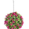 Pair Of Best Artificial 24cm Pink Lush Tulip Hanging Basket Flower Topiary Ball - Weather & Fade Resistant -DIY pair of best artificial 24cm pink lush tulip hanging basket flower topiary ball weather fade resistant5060637302545 01c MP