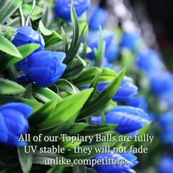 Pair Of Best Artificial 38cm Blue Lush Tulip Hanging Basket Flower Topiary Ball - Weather & Fade Resistant 9 Pair Of Best Artificial 38cm Blue Lush Tulip Hanging Basket Flower Topiary Ball - Weather & Fade Resistant -DIY pair of best artificial 38cm blue lush tulip hanging basket flower topiary ball weather fade resistant5060637302446 04c MP