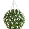 Pair Of Best Artificial 38cm White Lush Tulip Hanging Basket Flower Topiary Ball - Weather & Fade Resistant 1 Pair Of Best Artificial 38cm White Lush Tulip Hanging Basket Flower Topiary Ball - Weather & Fade Resistant -DIY pair of best artificial 38cm white lush tulip hanging basket flower topiary ball weather fade resistant5060637302477 01c MP
