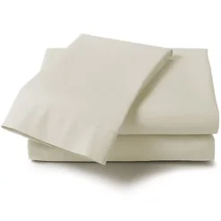 Percale 180 Thread Count 4' Bed Fitted Sheet White