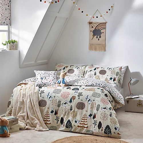 Peter Rabbit™ Scandi Woods Toddler Duvet Cover Set, Cotton, Natural 5 Peter Rabbit™ Scandi Woods Toddler Duvet Cover Set, Cotton, Natural - Image 3