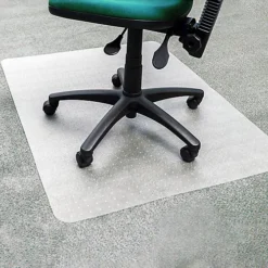 PVC Office Floor Protector - Unrolled Chair Mat Suitable For Low Pile Carpet Floors - Non Slip - 90cm X 120cm - UK Made -DIY pvc office floor protector unrolled chair mat suitable for low pile carpet floors non slip 90cm x 120cm uk made5056337104725 04c MP