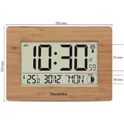Radio Controlled LCD Wall Mountable And Desk Clock ( Bamboo Wood Panel ) -DIY radio controlled lcd wall mountable and desk clock bamboo wood panel 5060660020133 04c MP