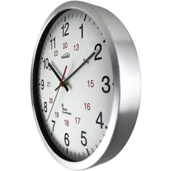 Radio Controlled Wall Clock (Official UK & Ireland Version), Premium Quality, Silver Aluminium Case 30cm, -DIY radio controlled wall clock official uk ireland version premium quality silver aluminium case 30cm 5060660020232 04c MP