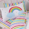 Rainbow Sky Striped Single Fitted Sheet And Pillowcase Set -DIY rainbow sky striped single fitted sheet and pillowcase set5027491786768 01c MP