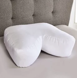 Recessed Side Sleeper Deeply Padded Pillow And Case For Neck, Shoulder And Spine Orthopaedic Support
