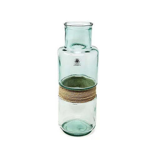 Recycled Glass Hemp Clear Home Décor Large Slim Aba Vase (H) 45cm 3 Recycled Glass Hemp Clear Home Décor Large Slim Aba Vase (H) 45cm