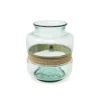 Recycled Glass Hemp Clear Home Décor Small Rounded Aba Vase (H) 25cm -DIY recycled glass hemp clear home d cor small rounded aba vase h 25cm5060565682177 01c MP