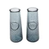 Recycled Glass Mandala Grey Set Of 2 Small Conical Vases (H) 16.5cm -DIY recycled glass mandala grey set of 2 small conical vases h 16 5cm5060813221998 01c MP