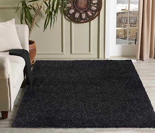 Serdim Rugs Plain Living Room Shaggy Area Rugs Anthracite 60x110 Cm 3 Serdim Rugs Plain Living Room Shaggy Area Rugs Anthracite 60x110 Cm
