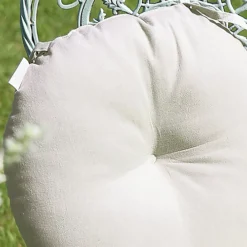 Set Of 2 Round Grey Outdoor Summer Garden Seat Pad Cushions -DIY set of 2 round grey outdoor summer garden seat pad cushions5056705300735 03c MP