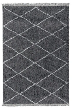 Shaggy Berber Grey Rug 230cmx155cm