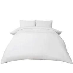 Sienna Tufted Stripe Panel Duvet Cover With Pillowcase Set, White - Double