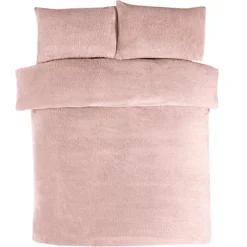 Sleepdown Blush Pink Teddy Fleece Duvet Bed Quilt Cover Pillow Case Set Bedding Double -DIY sleepdown blush pink teddy fleece duvet bed quilt cover pillow case set bedding double5056242736264 02c MP