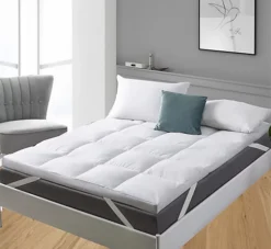 Small Double 5cm Premium Goose Feather And Down Mattress Topper Enhancer - Hypoallergenic