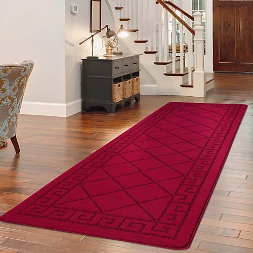 Smart Living Heavy Duty Machine Washable Runner For Hallway, Kitchen Non Slip Floor Mats, Door Mat 60cm X 220cm - Red 3 Smart Living Heavy Duty Machine Washable Runner For Hallway, Kitchen Non Slip Floor Mats, Door Mat 60cm X 220cm - Red
