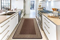 Smart Living Heavy Duty Machine Washable Runner For Hallway, Kitchen Non Slip Floor Mats, Door Mat 67cm X 220cm - Brown Beige