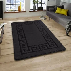 Smart Living Heavy Duty Machine Washable Runner For Hallway, Kitchen Non Slip Floor Mats, Door Mat 80cm X 300cm - Black