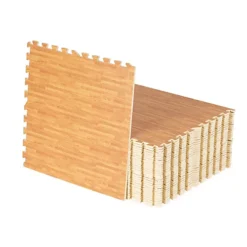 STRUCTURE FITNESS Gym Flooring Foam Mat - Interlocking Exercise Mats, EVA Floor Tiles, Non-slip Rubber For Home Workout - Set Of 4