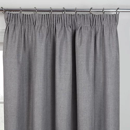 Sundour Eclipse Blackout Pencil Pleat Curtains Grey 46x90" 4 Sundour Eclipse Blackout Pencil Pleat Curtains Grey 46x90" - Image 2