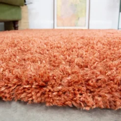 Super Soft Terracotta Orange Shaggy Area Rug 200x290cm -DIY super soft terracotta orange shaggy area rug 200x290cm5059815533680 04c MP