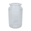 Tall Clear Ribbed Glass Jar Vase, Ideal For Small Bouquets. Height 18.5 Cm -DIY tall clear ribbed glass jar vase ideal for small bouquets height 18 5 cm5056349200958 01c MP