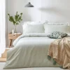 The Linen Yard Hebden Double Duvet Cover Set, Cotton, Eucalyptus -DIY the linen yard hebden double duvet cover set cotton eucalyptus5025532702494 01c MP