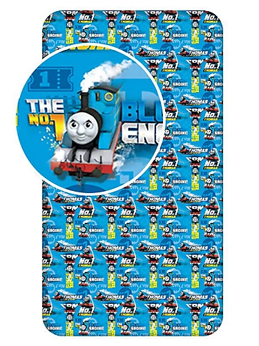Thomas And Friends 100% Cotton Single Fitted Sheet - Blue 3 Thomas And Friends 100% Cotton Single Fitted Sheet - Blue