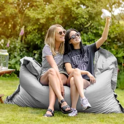 Veeva Bazaar Bag Grey Giant Indoor Outdoor Bean Bag Lounger -DIY veeva bazaar bag grey giant indoor outdoor bean bag lounger5060161113822 03c MP