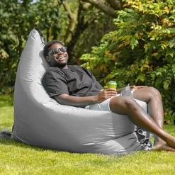 Veeva Bazaar Bag Grey Giant Indoor Outdoor Bean Bag Lounger -DIY veeva bazaar bag grey giant indoor outdoor bean bag lounger5060161113822 04c MP