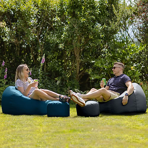 Veeva Classic Indoor Outdoor Bean Bag & Pouffe Teal Green Bean Bag Chair 5 Veeva Classic Indoor Outdoor Bean Bag & Pouffe Teal Green Bean Bag Chair - Image 3