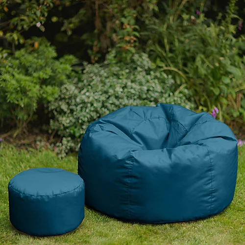Veeva Classic Indoor Outdoor Bean Bag & Pouffe Teal Green Bean Bag Chair 6 Veeva Classic Indoor Outdoor Bean Bag & Pouffe Teal Green Bean Bag Chair - Image 4