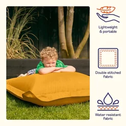 Veeva Kids Bazaar Bag Ochre Yellow Indoor Outdoor Kids Bean Bag -DIY veeva kids bazaar bag ochre yellow indoor outdoor kids bean bag5060760896423 04c MP