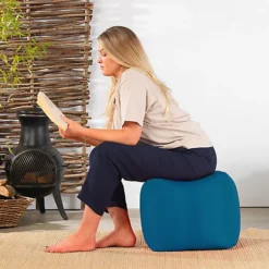 Veeva Outdoor Bean Cube Teal Green Bean Bag Pouffe -DIY veeva outdoor bean cube teal green bean bag pouffe5060161113853 03c MP